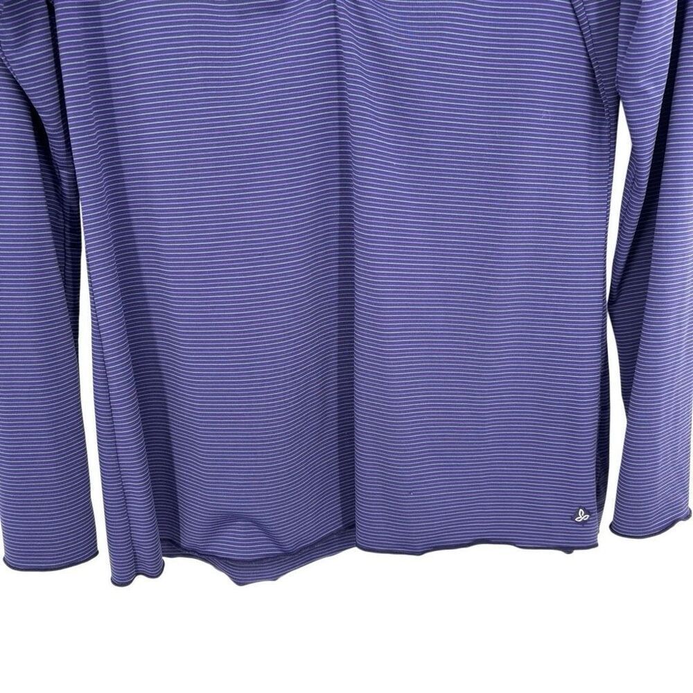 prAna Striped Perry‎ Long Sleeve Hooded Pullover Top Purple Size Medium - Picture 5 of 7